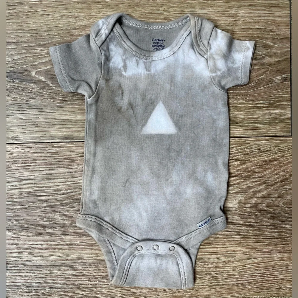 Handmade Organic Botanical Dyed Baby Onzies Cotton 0-9 Months